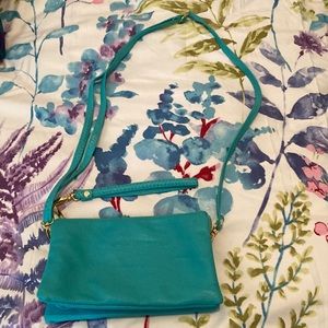 Faux Leather Crossbody / Wristlet